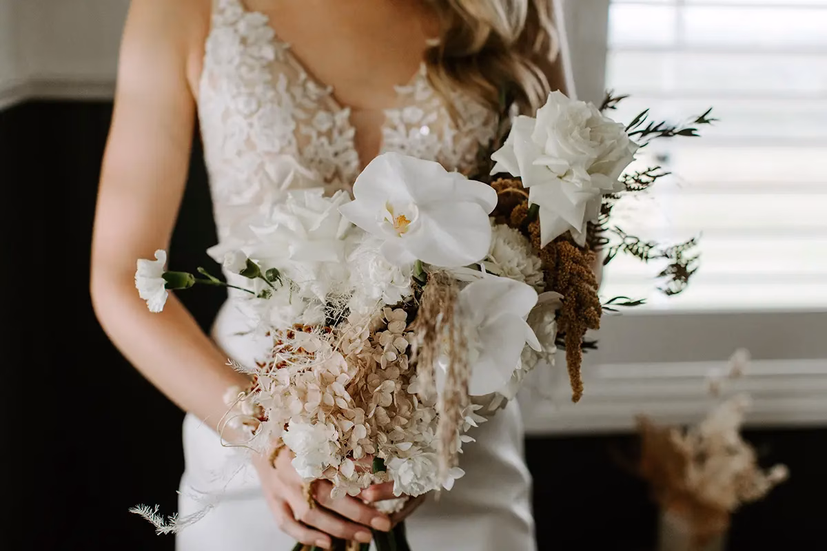 Bride with her Bridal Bouquet